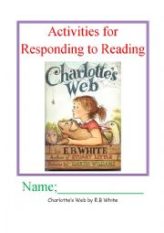 English Worksheet: Read and Respond Activities; Charlottes Web