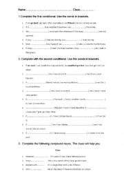 English Worksheet: conditional tests