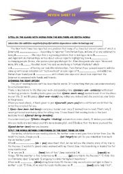 English Worksheet: REVIEW SHEET 03