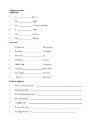 English Worksheet: Simple Past Tense