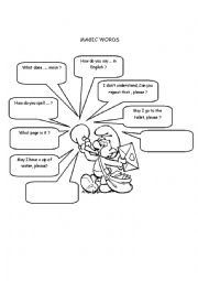 English Worksheet: classroom language