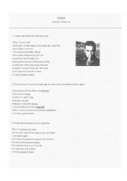 English Worksheet: Angels by Robbie Williasm