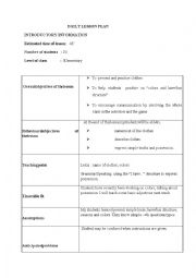 English Worksheet: lesson plan about clothes (game, run for students) 