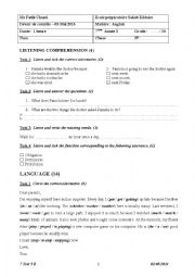 English Worksheet: Mid term 3 7th form B