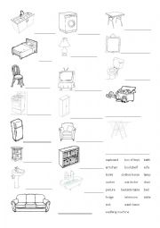 English Worksheet: Furniture