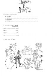 English Worksheet: MADAGASCAR the movie