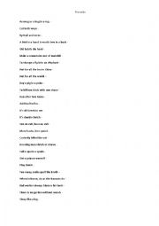 English Worksheet: Polish proverbs