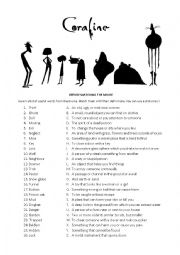 English Worksheet: Film: Coraline (2009) - Warm-up and First Part Activity