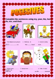 English Worksheet: Possessives 