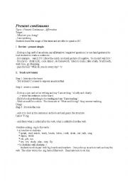 English Worksheet: Present Continuos