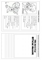 English Worksheet: World cup mascots