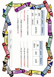 English Worksheet: present, past and future