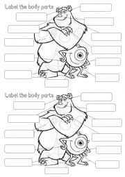 English Worksheet: Parts of the Body