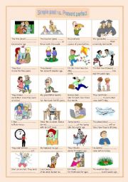 English Worksheet: Simple past vs. present perfect