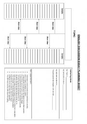 English Worksheet: Discussion planning sheet