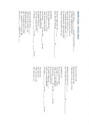 English Worksheet: Bruno Mars - Young girls 