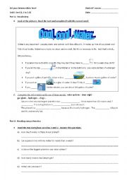 3rd year secondary school test - cause and effect