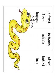 English Worksheet: Posision 3 Snake