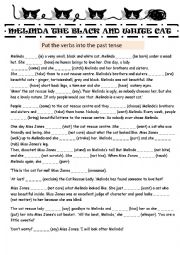 English Worksheet: Melinda the Cat