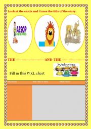 English Worksheet: The Lion and The mouse