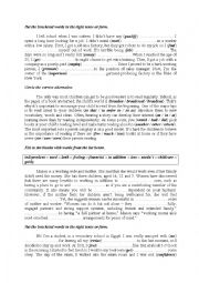 English Worksheet: third full term test for 2nd form Part 2