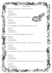 English Worksheet: Pizza recipe