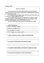 English Worksheet: Discover London