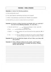 English Worksheet: Friends - last episode