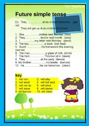 English Worksheet: future tense