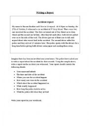 English Worksheet: Writing Activity