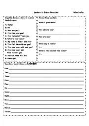 English Worksheet: VERB TO BE + Family + personal information + numbers + colors