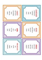 A2-TABOO CARDS - 2nd worksheet