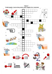 English Worksheet: Preposition crossword puzzle