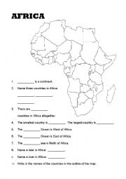 English Worksheet: My Africa good for Morocco
