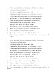 English Worksheet: Linking words