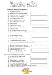 passive voice worksheet