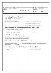 English Worksheet: MID TERM TEST 3 FOR THIRD YEAR 