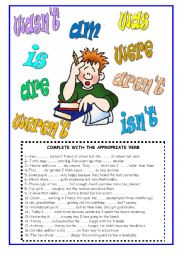 English Worksheet: VERB TO BE - PRESENT AND PAST