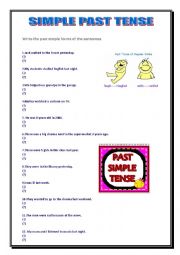 English Worksheet: simple past tense