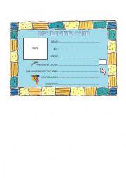 English Worksheet: Identity card