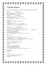English Worksheet: song ture love