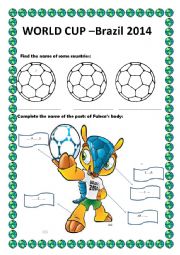 English Worksheet: WORLD CUP - BRAZIL 2014