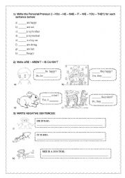 English Worksheet: VERB TO BE