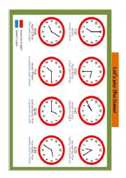English Worksheet: Lets say the time!
