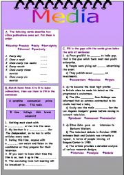 English Worksheet: Media