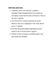 English Worksheet: Advertising