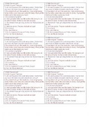 English Worksheet: Dialogue About pets