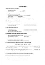 simple past, reflexive pronouns worksheet