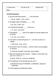 English Worksheet: Grammar TOEIC preparation