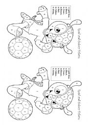 English Worksheet: Read and Colour Fuleco!